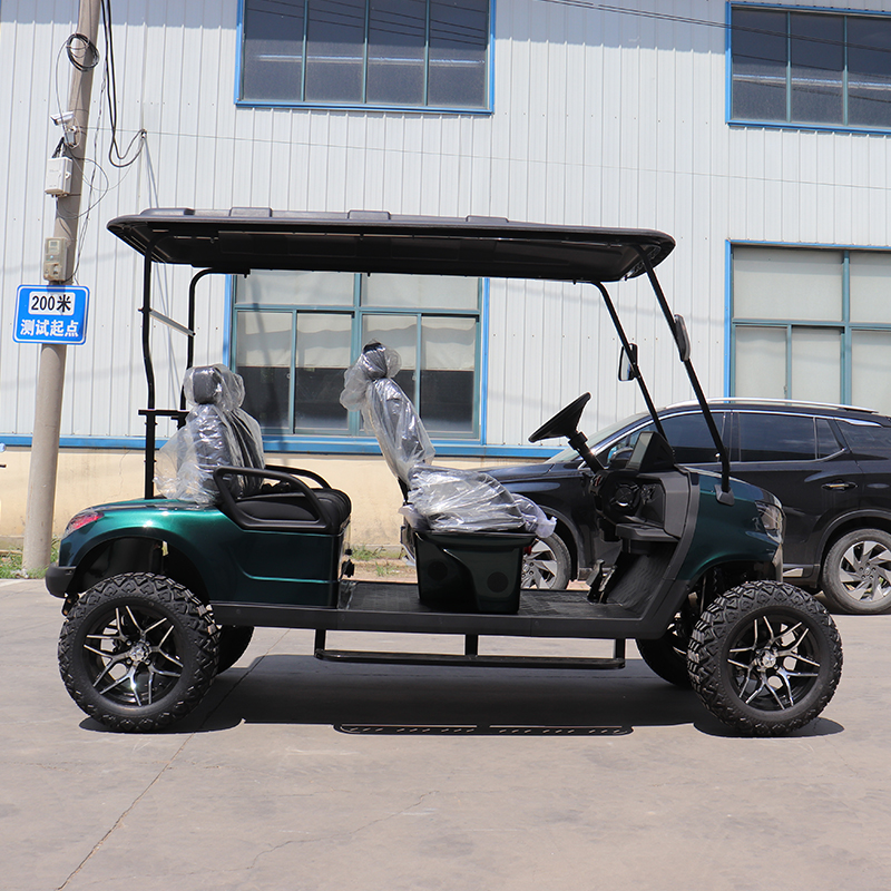 China Best Selling KY 4KW Motor 4 Seat 48V Lithium Electric Golf Cart 100-120km Range 30-50km/h CE 20% Grade Disc Brakes
