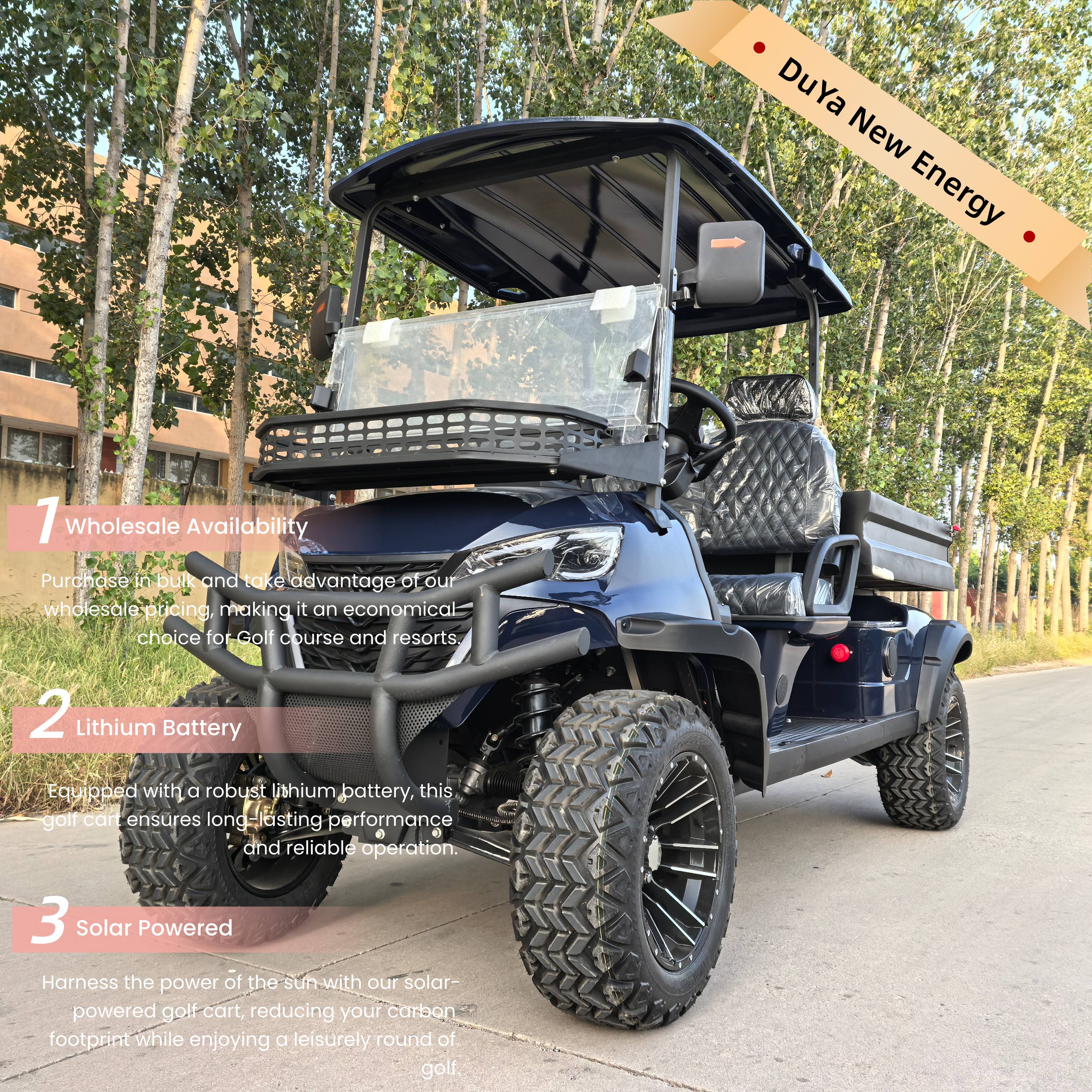 72V/48V Electric Lithium Battery Golf Cart Independent Suspension 2 Seats 30-50Km/h Speed 90km Range Imbor 3528 Controller 510kg