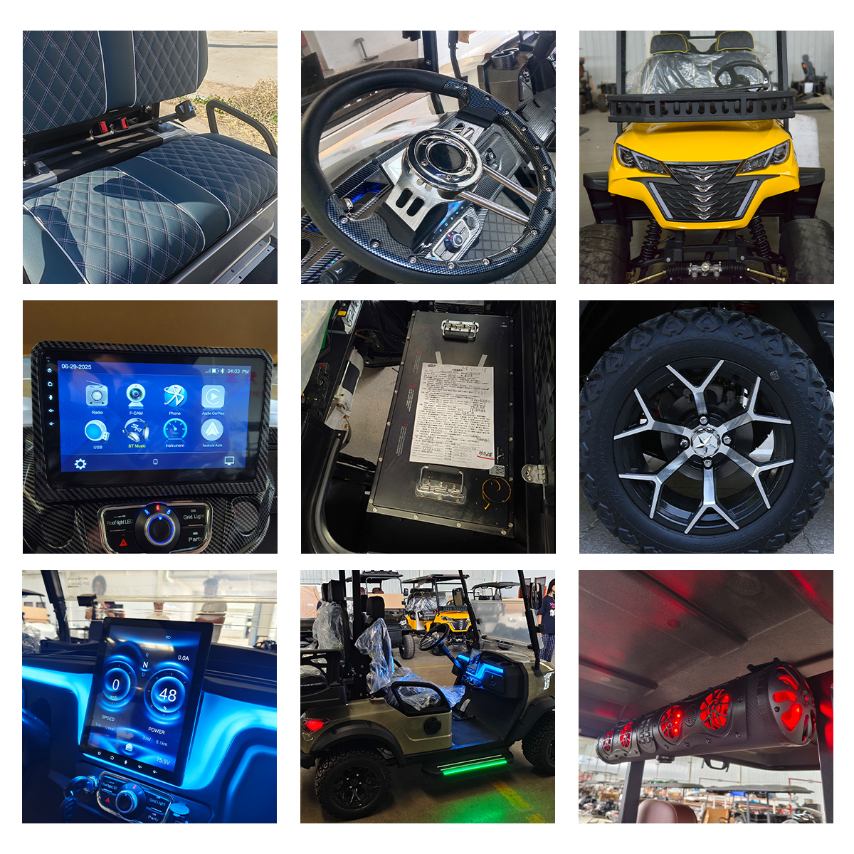 2025 Factory Customized Golf Cart Sightseeing Car Electric Golf Car
