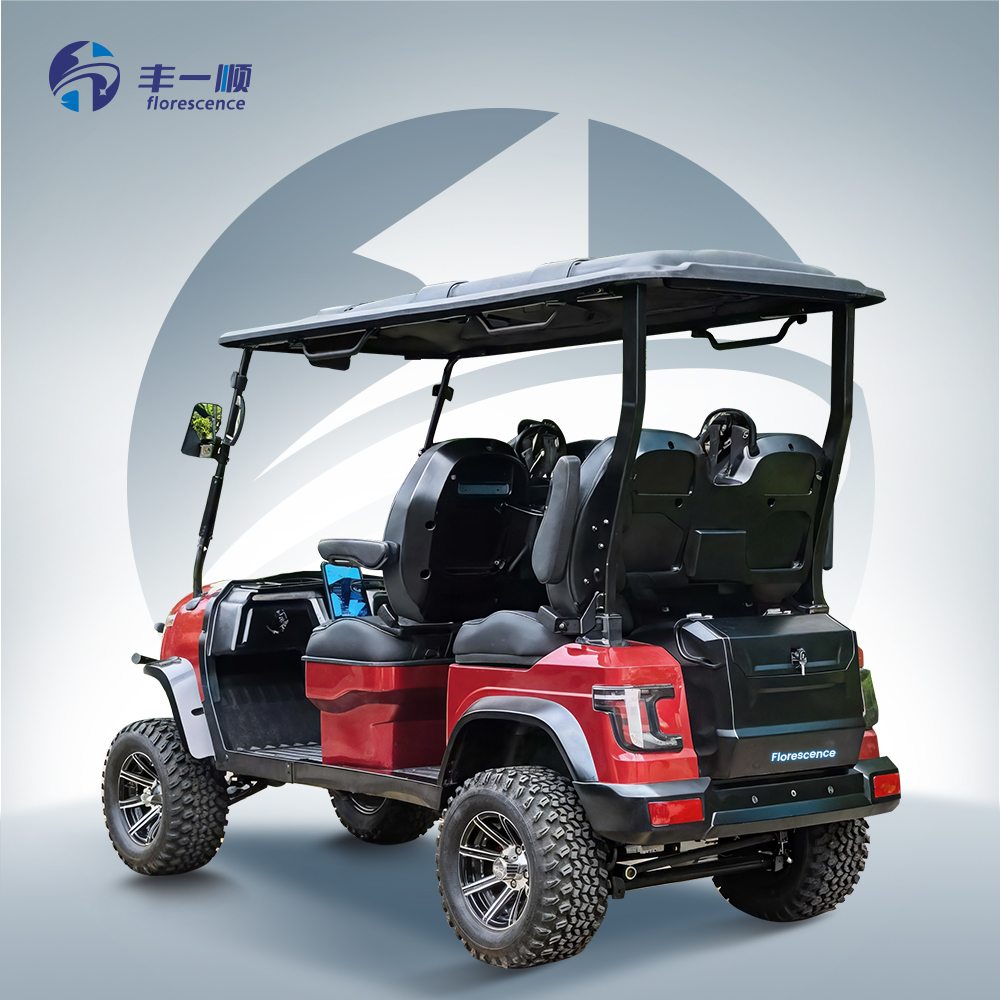 4 Seater Off-Road Electric Golf Cart Luxury LED Light Sightseeing Car 72V Lithium Battery Street Legal Club Buggy