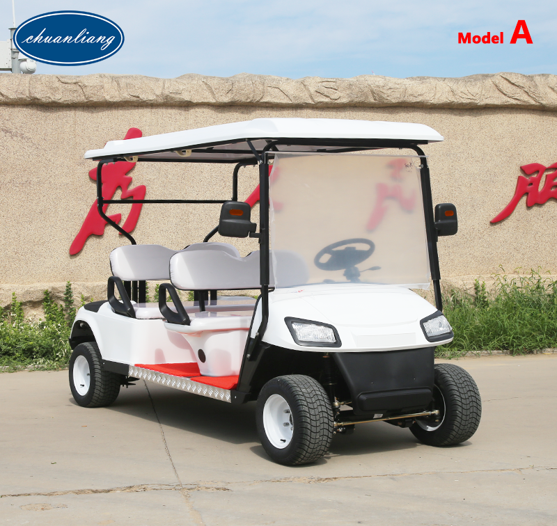 Customized Powerful Motor 4 Seats Electric Golf Buggy Sightseeing Golf Car with Adjustable Seats for Industrial Park Airport