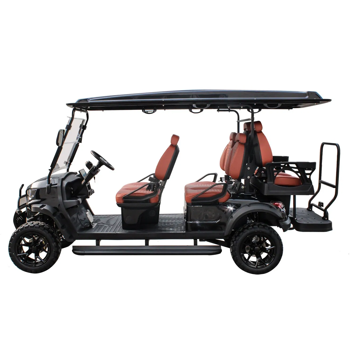 72/48 Volt Street Legal 4+2 Seater Golf Car 6 Hunting Electric Golf Cart with Lithium Battery