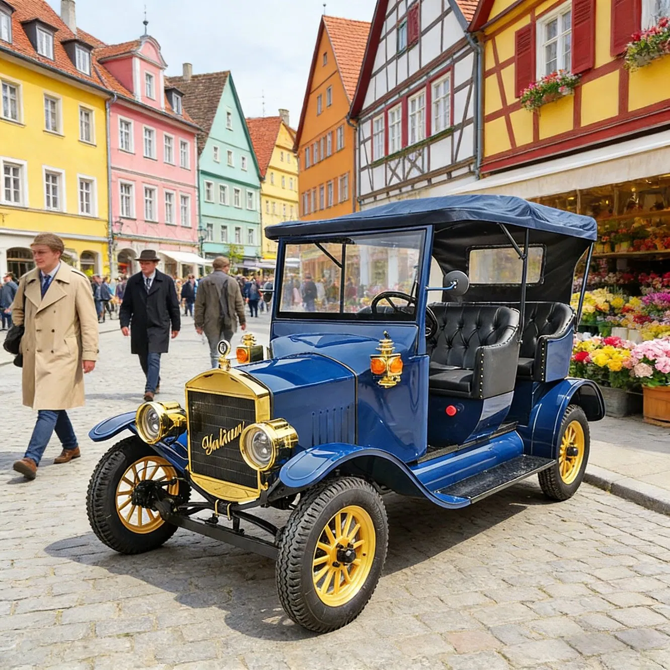 1908 Model T Antique Electric Golf Cart Classic Vintage Buggy Car