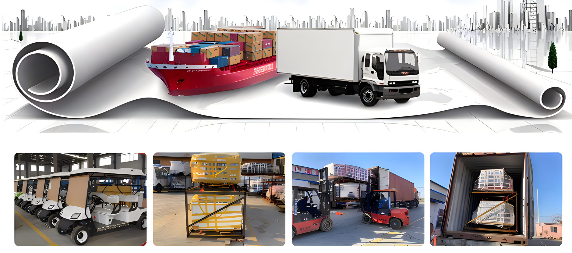 2026 6 Passenger Approved Golf Cart Cargo Low Prices 4+2 Seater Club Car Golf Cart Airport Electric Car