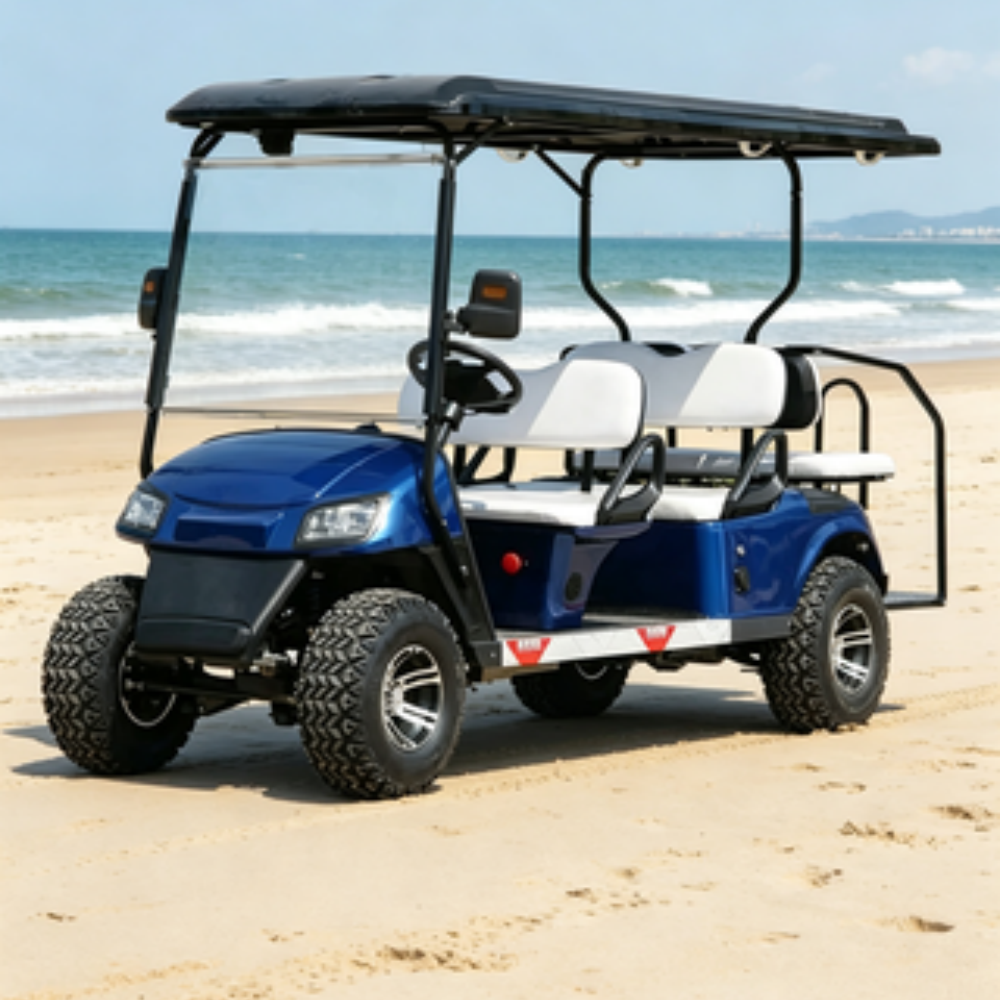 Classic Golf Cart Reinforced Body for Industrial Park Campus Daily Goods Delivery Staff Shuttle and Multifunctional Use