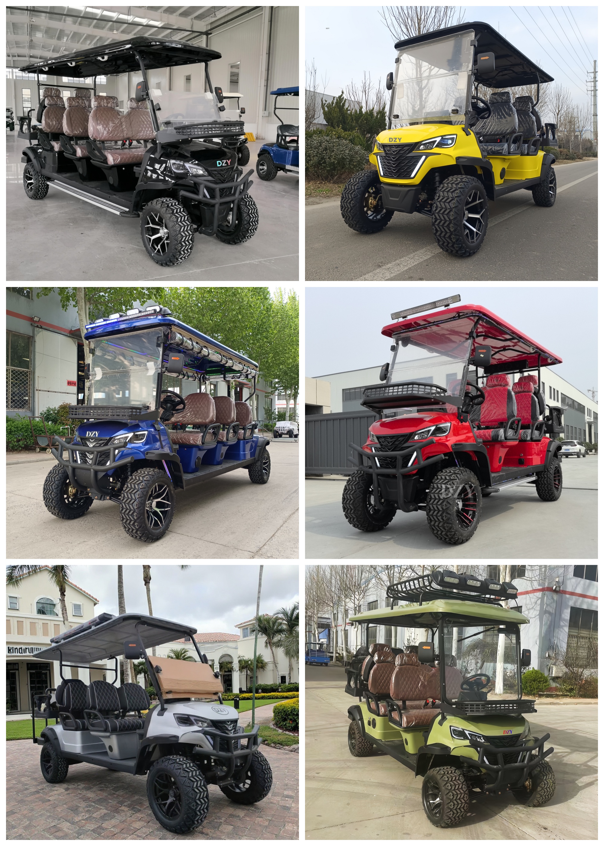 2026 6 Passenger Approved Golf Cart Cargo Low Prices 4+2 Seater Club Car Golf Cart Airport Electric Car