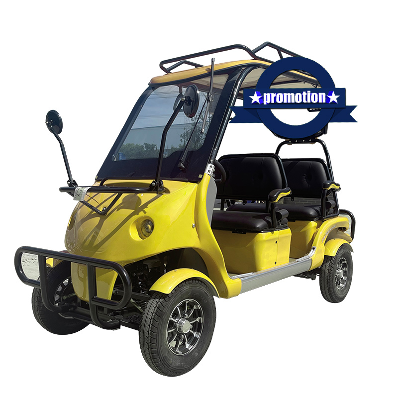 Adults 2026 Small Electric Lithium Solar Powered 4 Seater Golf Cart 2500W Motor 30-50km/h Speed 50-70km Range EEC Certified 60V