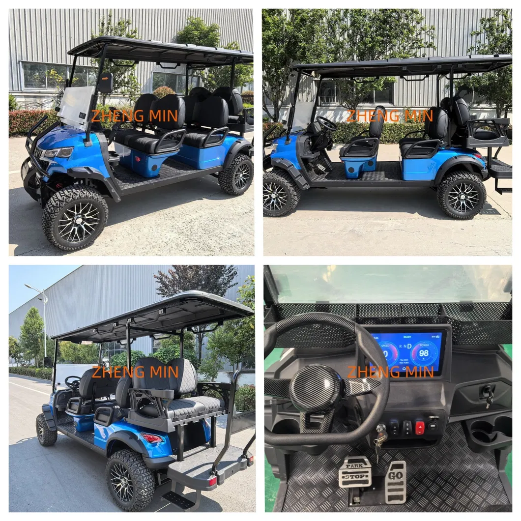 Long Driving Range Aluminium Hub 4 Seater 48V Electric Golf Cart for Industrial Parks at Cheap Price