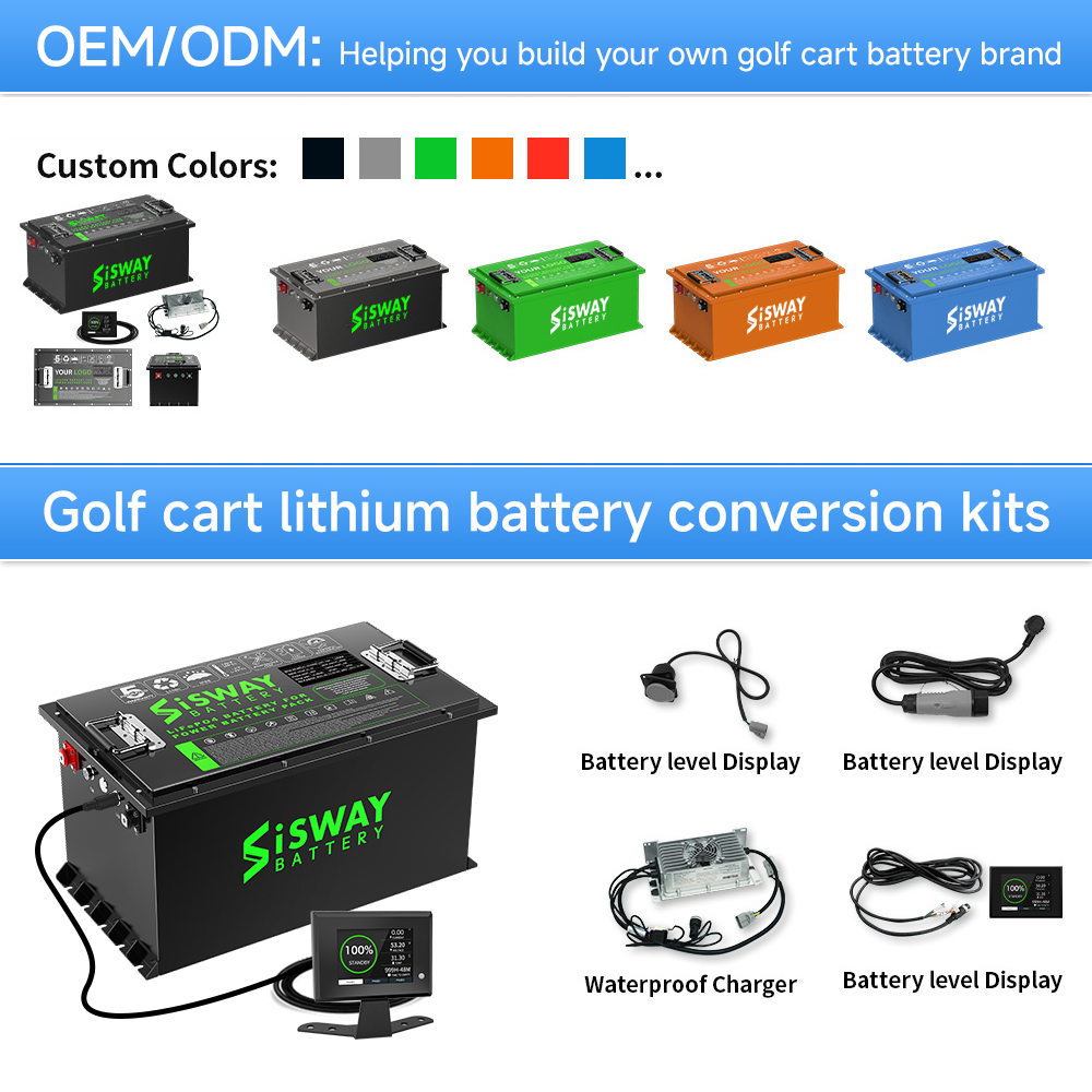 48V 105Ah Golf Cart Lithium Battery Smart 200A BMS with Touch Monitor APP Supported 4000+ Deep Cycles for Golf Cart