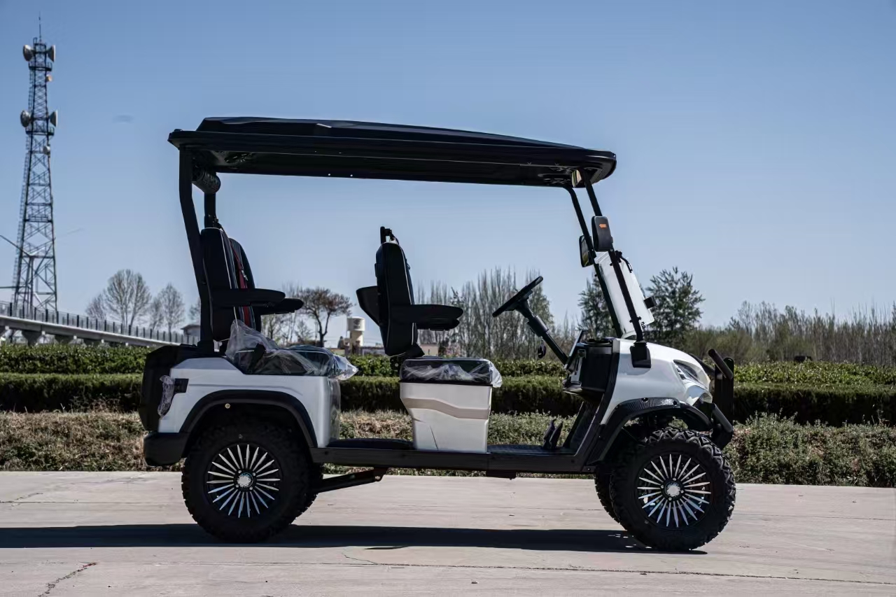 Four-wheel Drive Electric Car Golf Cart Lithium Batteries Off-Road Golf Cart Electric Mini Golf Cart with Folding Seats