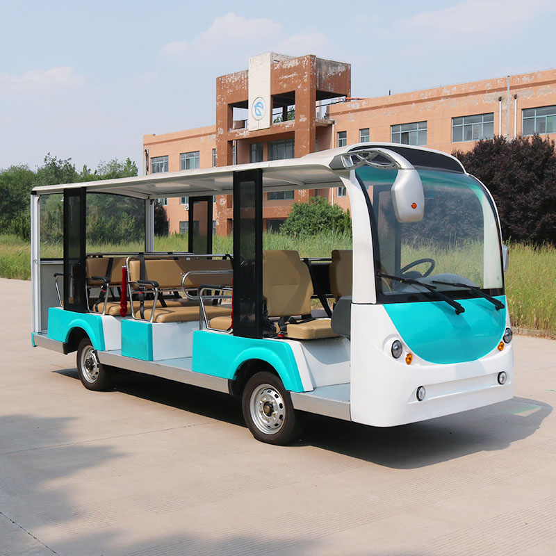 Custom 14 Passenger Classic Sightseeing Car Luxury for Resort Hotel Tourism Wedding Golf Cart Vintage Shuttle Bus