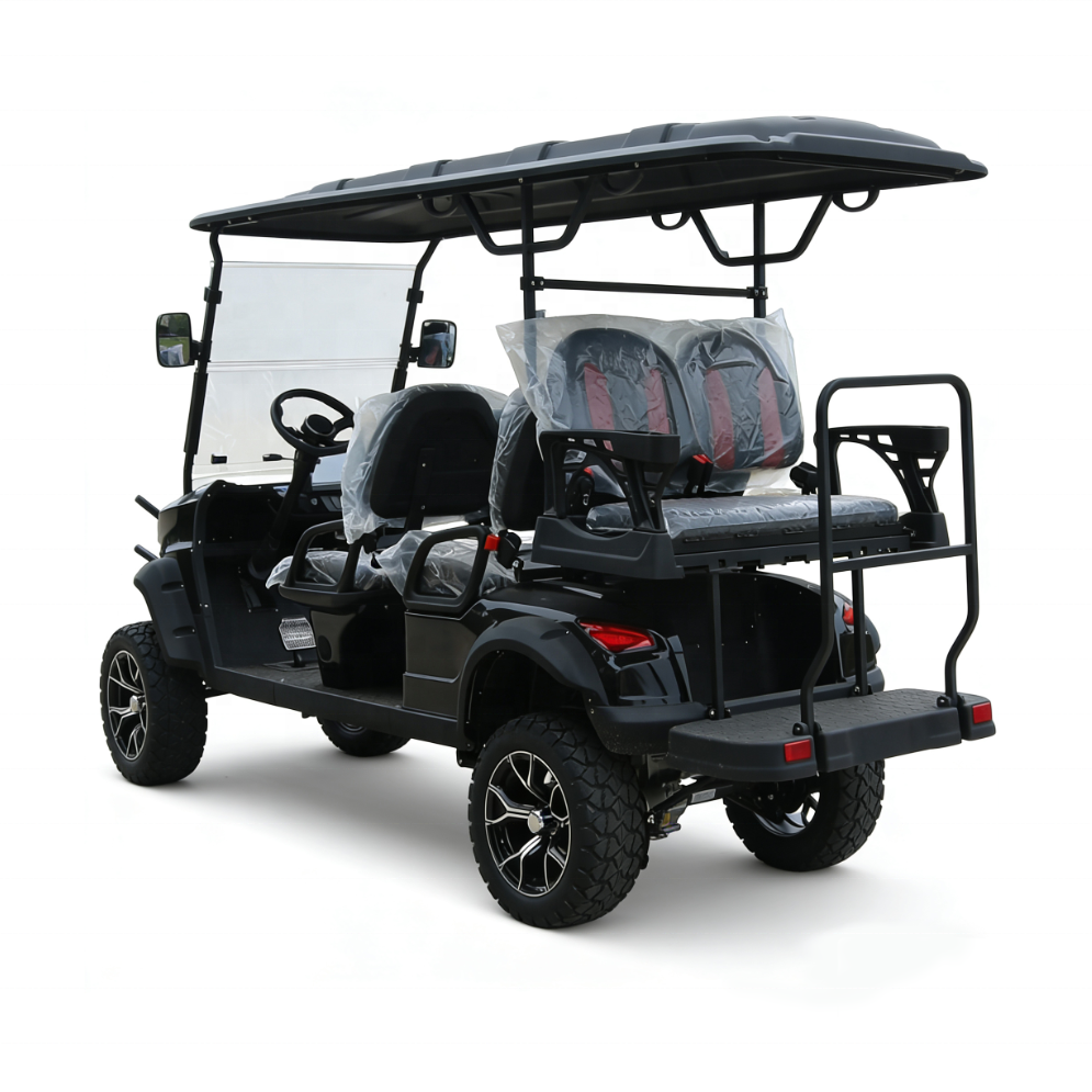 Snova Brand 6-Passenger Black 48V 5KW Electric Off-Road Golf Carts Lithium Battery with CE Certified 30-50Km/h 90km