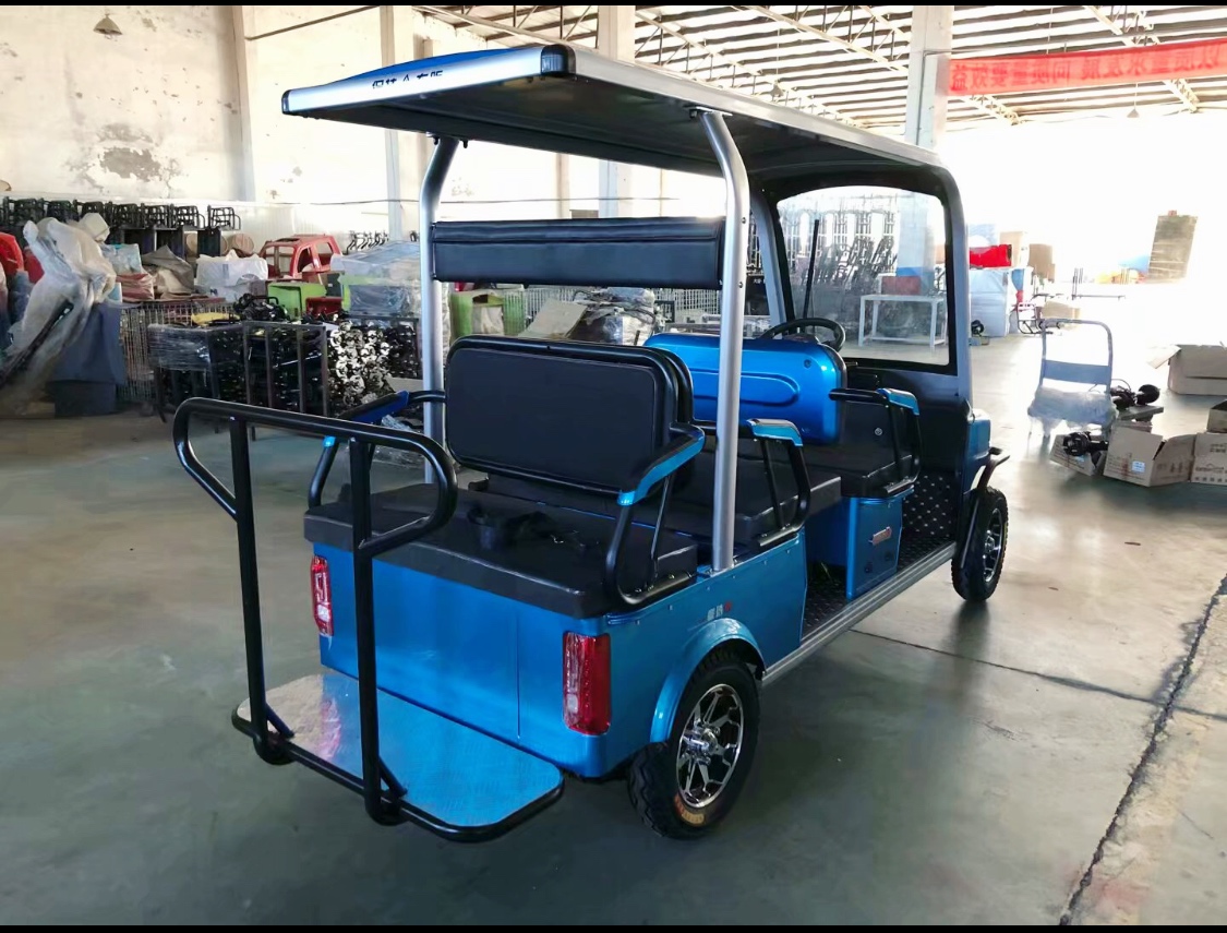 6 Passenger Electric Golf Cart Red Color Mini Electric Club Airport Electric Golf Cart