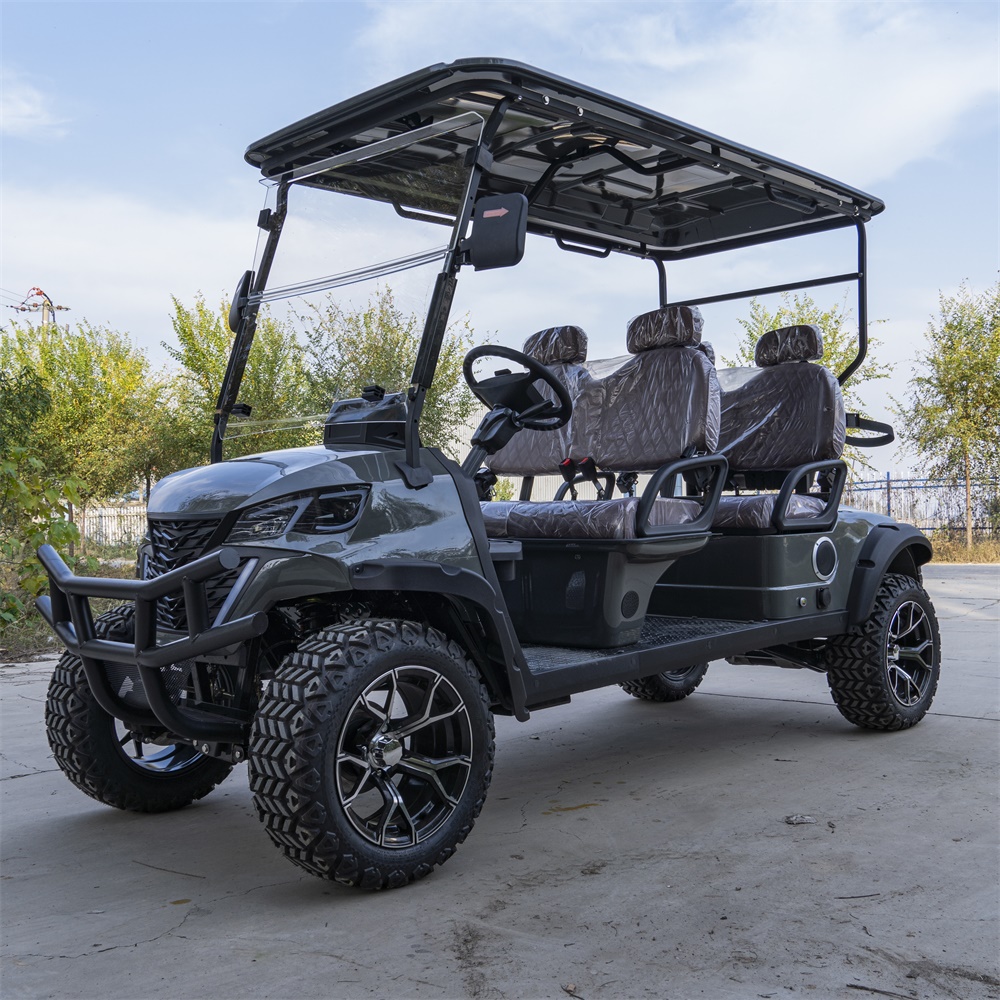 Electric 4 Stroke Golf Cart Gated Community Transport Street Legal 60V Battery 70-90km Range 3-4 Seats One-year
