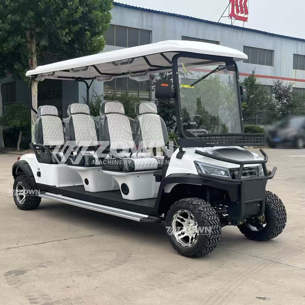 Multi Function Electric Golf Cart with Tool Rack and Storage Basket Ideal for Golf Course Park Campus and Villa Area