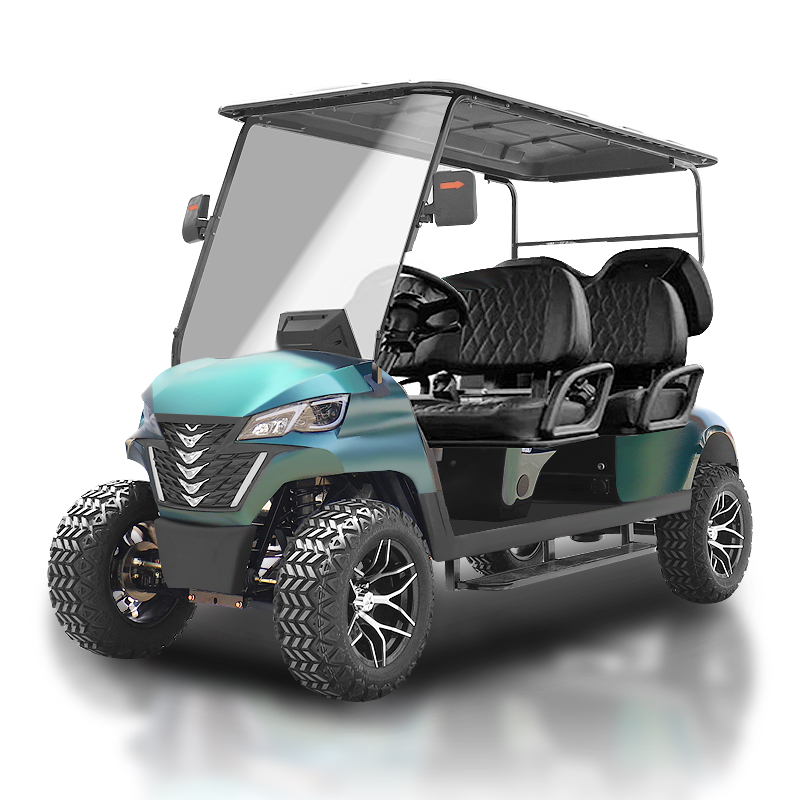 China Best Selling KY 4KW Motor 4 Seat 48V Lithium Electric Golf Cart 100-120km Range 30-50km/h CE 20% Grade Disc Brakes