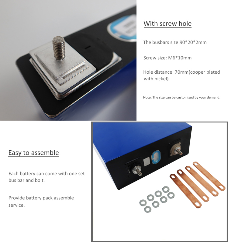 Grade a Ganfeng Lifepo4 3.2V 100Ah Prismatic Lithium Iron Phosphate Battery for Golf Cart CE Certified 3000 Cycles