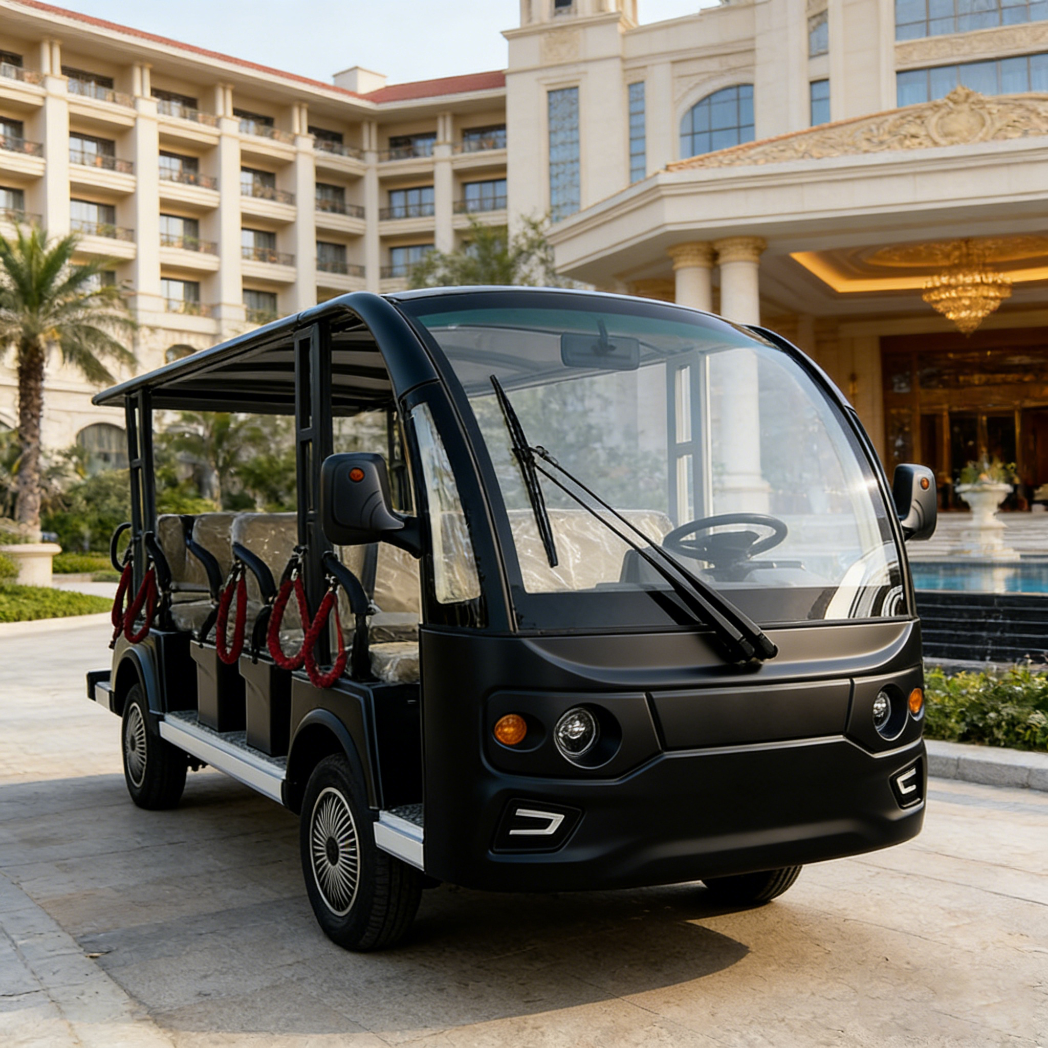 WOLAN Supplier 14 Seater Spacious Electric Golf Cart with Luggage Rack for Hotel Airport Transfer