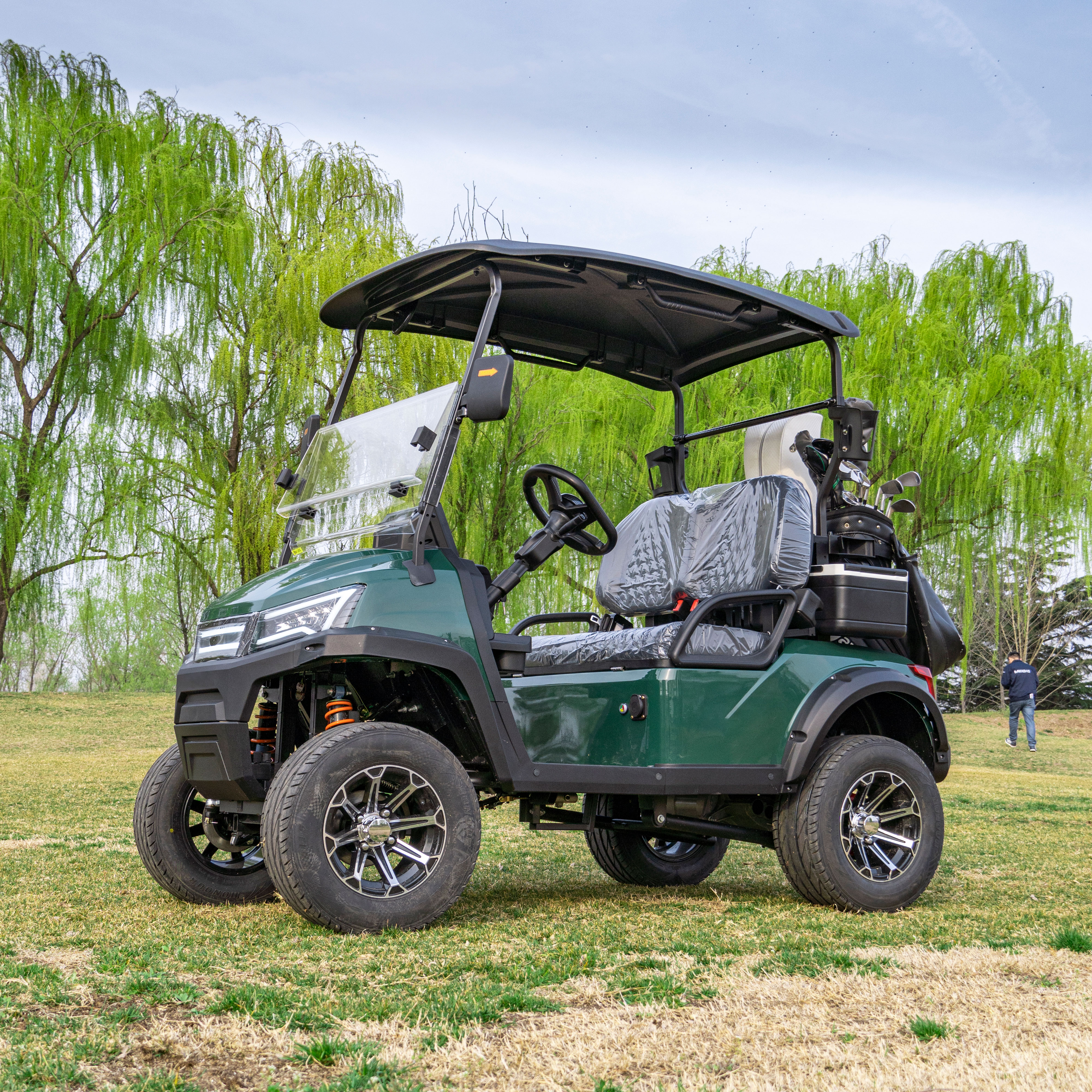 Wholesale Cheap Price Electric Golf Cart 2 Seater Custom Color Logo Electric Golf Cart for Tourist Attraction Campus Park