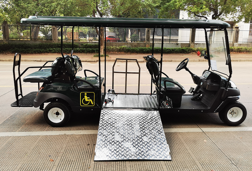Handicapped Wheelchair Electric Golf Cart with Slope 3