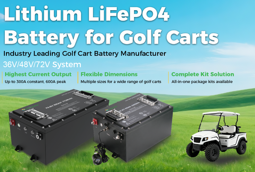 Lithium LiFepo4 Golf Cart Battery 36V 48V 72V 72Ah 100Ah 105Ah 160Ah 210Ah Golf Cart Lithium Battery Conversion Kit with Charger