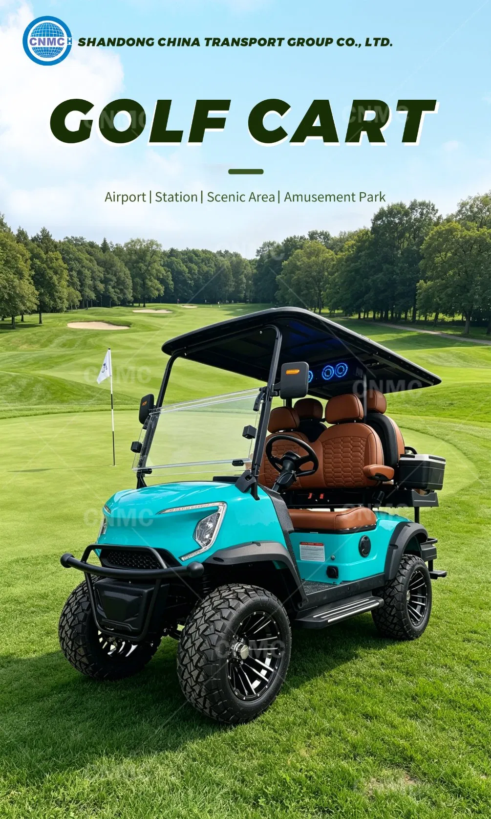 New Model Golf Cart 2 Seater 4 Seater with 4kw Motor and Android Display for Community and Resort Golf Cart