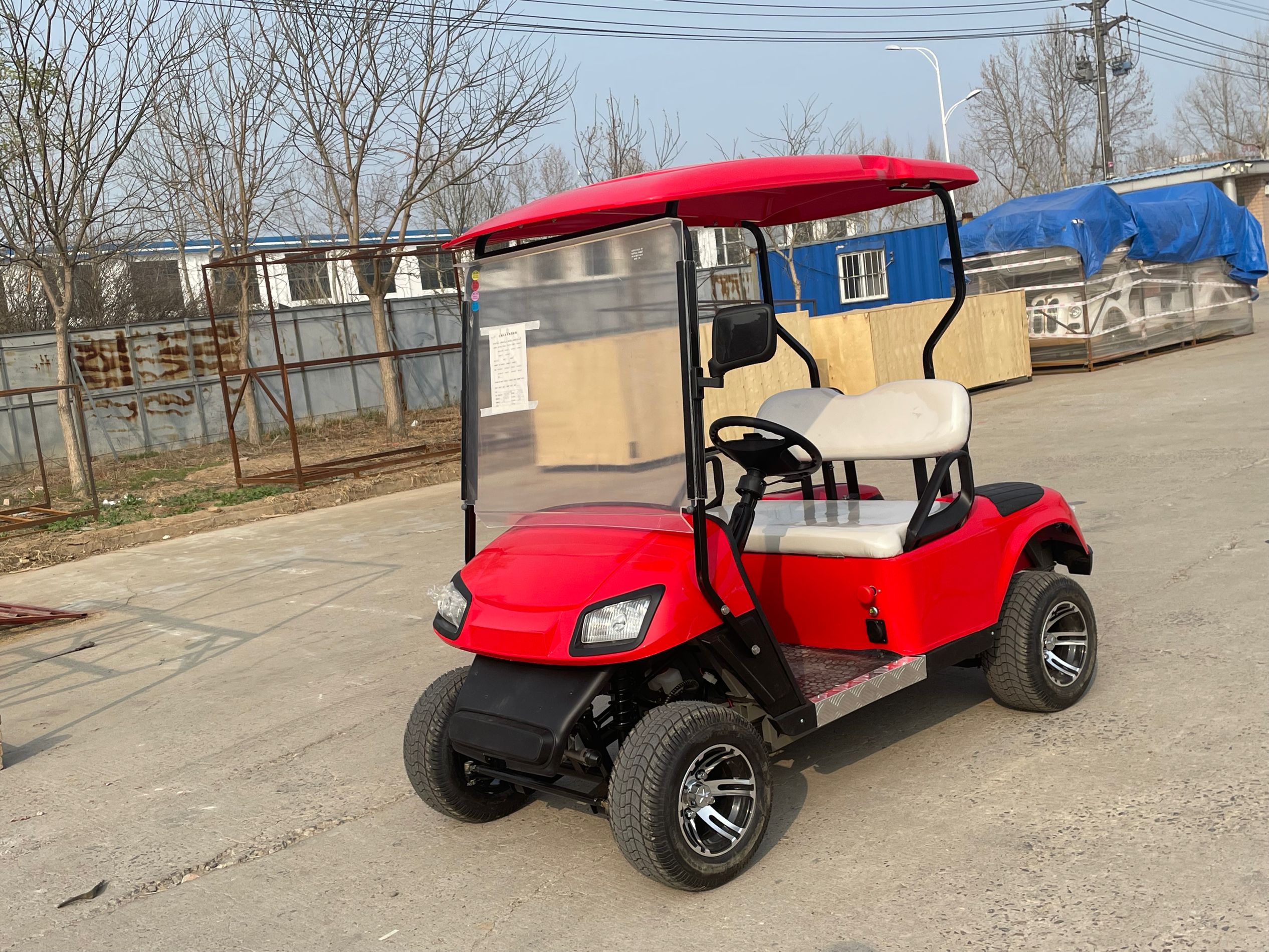 Custom Recreational Vehicle Car Solar 4 Seater Electric Golf Cart