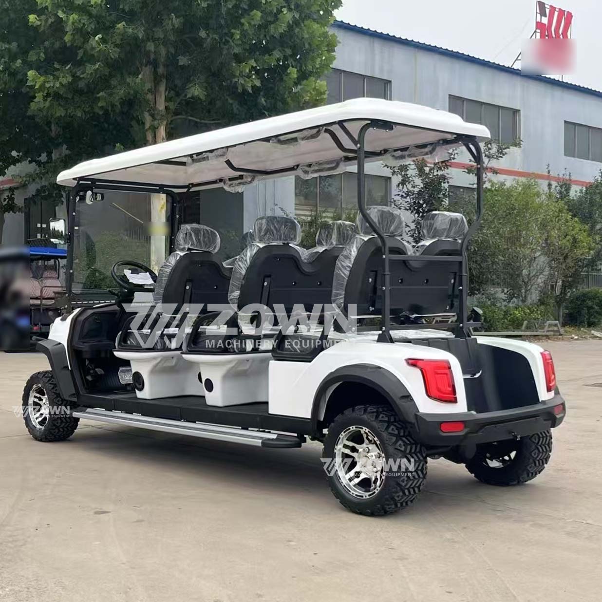 Multi Function Electric Golf Cart with Tool Rack and Storage Basket Ideal for Golf Course Park Campus and Villa Area