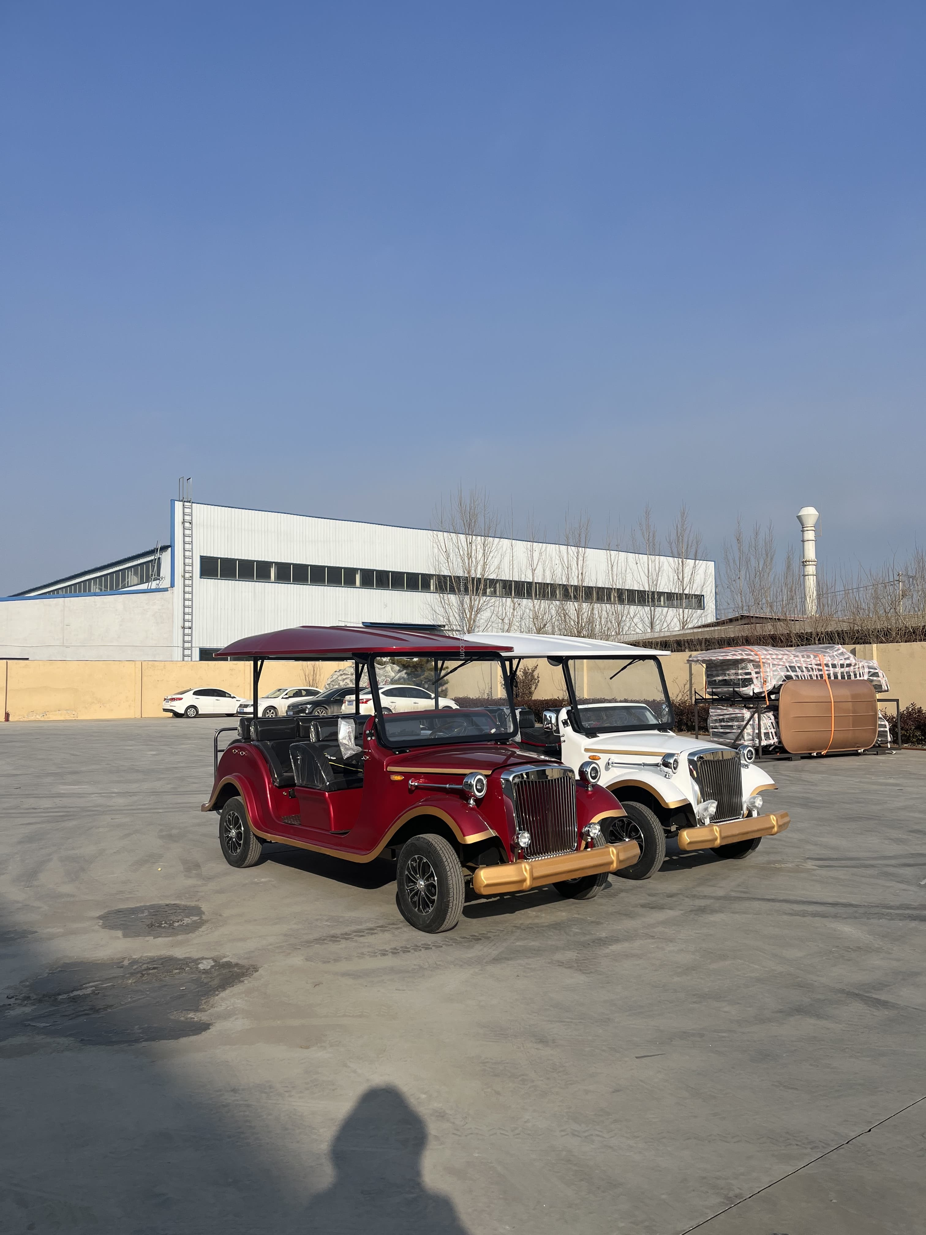 Sharefer 5 Seats Mini 72V Lithium Battery Electric Cart Vintage Classic Sightseeing Cars Best Electric Golf Carts