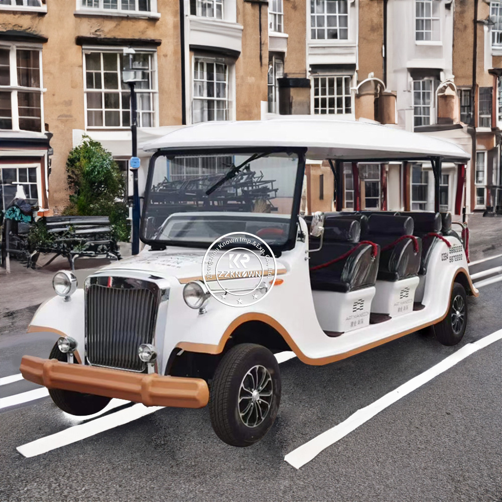 Classic Vintage Retro Tour Bus Electric Classic Car Mobile Golf Cart Car for Sale Sightseeing Cart