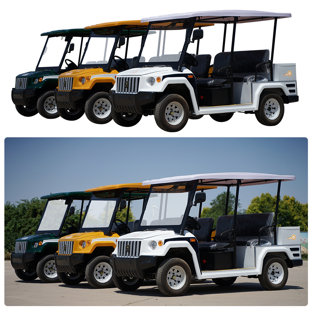 Golf Cart Patrol Vehicle Electric 4-Wheel Lithium Battery Campus Scenic Area