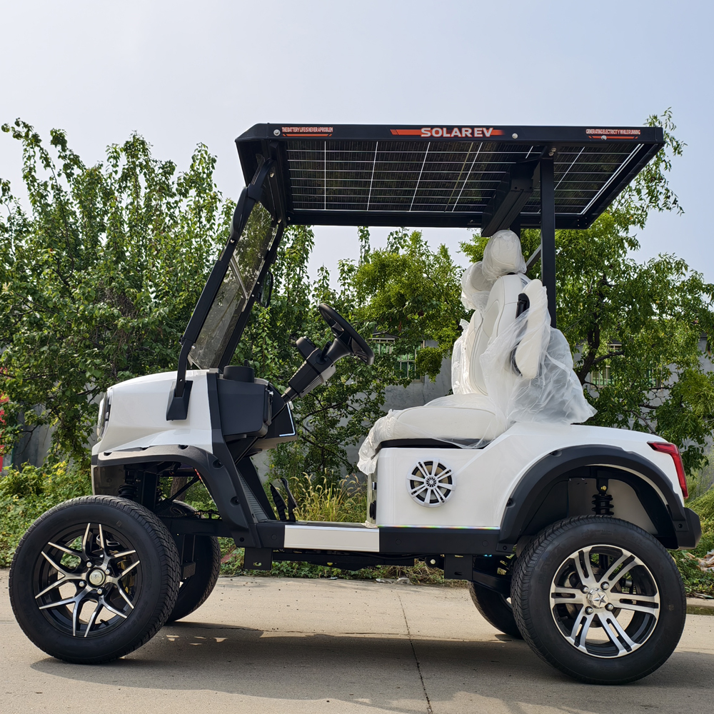 New Energy Solar-Powered 2 Seater Electric Off-road Golf Cart 5KW AC Motor 48V Lithium Battery 30-50km/h Speed 70-90km Range