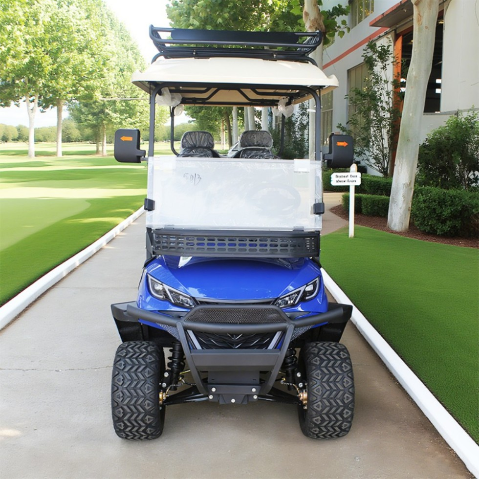 Electric Golf Cart 6 Seats with Roof Long Range Battery for Resort Hotel Community and Golf Course Transport