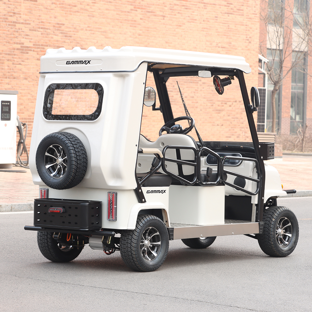 F160 4 Seater Electric Sightseeing Vehicle Golf Cart 30-35km/h with Roof for Parks Hotels Campuses and Resorts