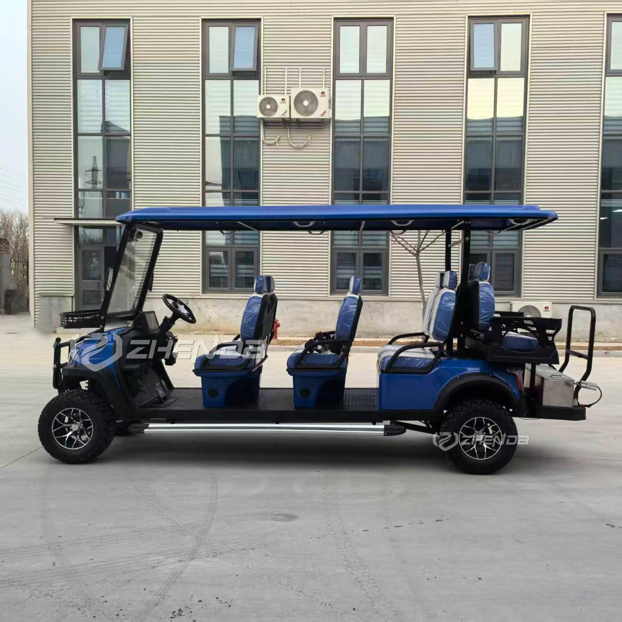 Best Price Golf Buggy Electric Blue Golf Cart 8 Seats Customization Electric Utility Miniature Golf Cart