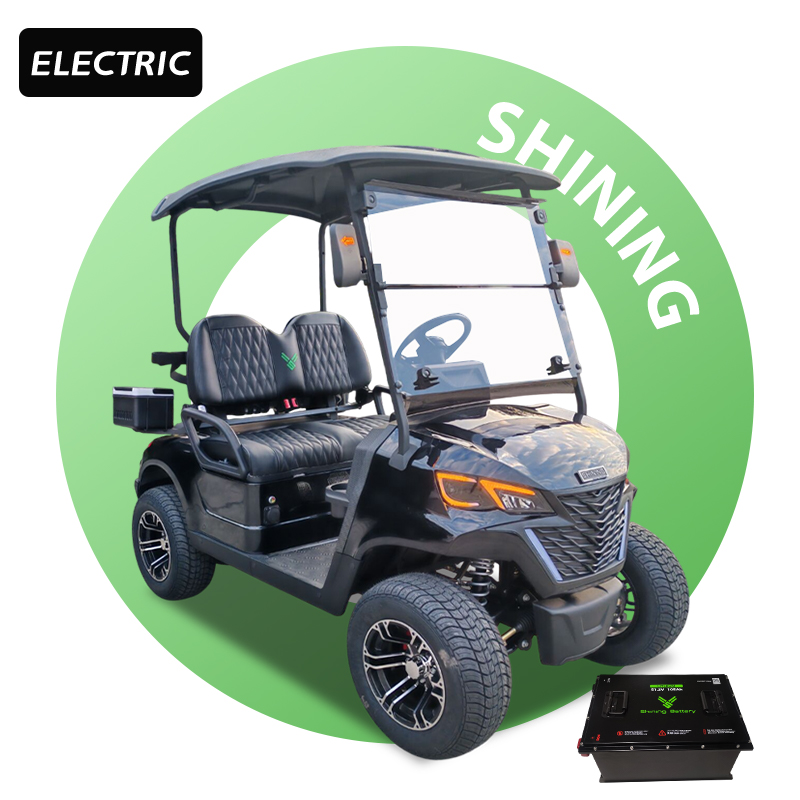 2 Seater 48 Volt Lithium Battery Electric Golf Cart Street Legal Custom Side Boxes CE Certified 50-70Km/h