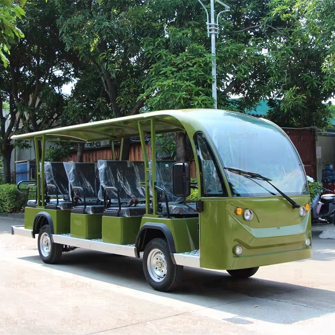 Factory Price Sightseeing Cart 8seat 11seat 14 Seats Minibus 48V Electric Sightseeing Bus Car For Hotel Resort