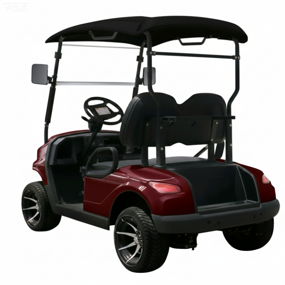All Terrain Two Seater Golf Cart Intelligent Control Sunshade LED Headlights 30-50km/h Max Speed 90km Range Off-Road Tires for