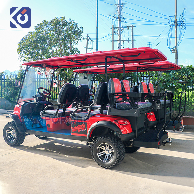 Camp Gas Golf Cart Gas Powered Buggy 6 Seater Club Car Gasoline Golf Car for Resorts Hotel