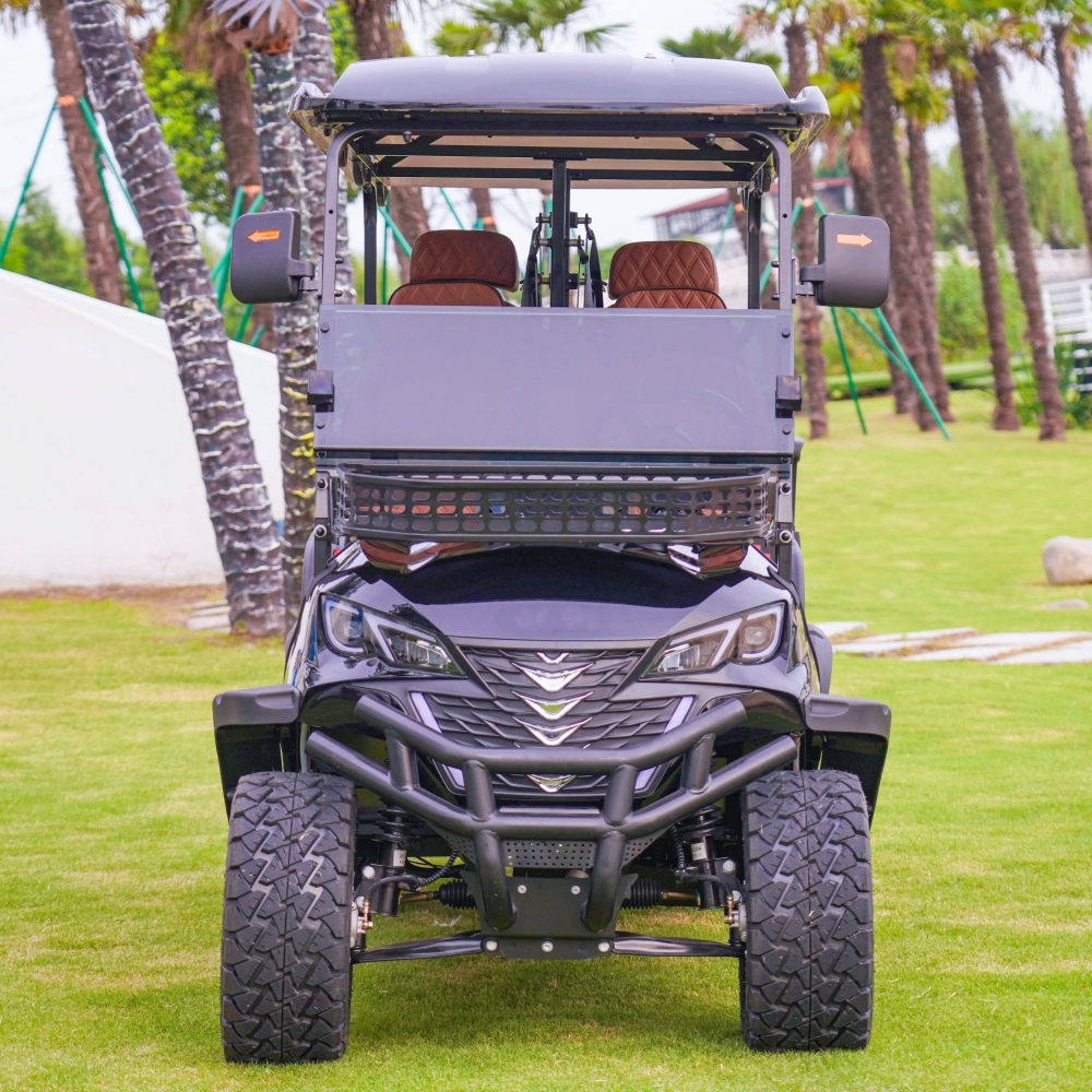 2026 New Energy 6 Seater Customized 7.5KW AC Motor Lithium Ion Battery 30mph Lifted Off Road Electric Golf Carts