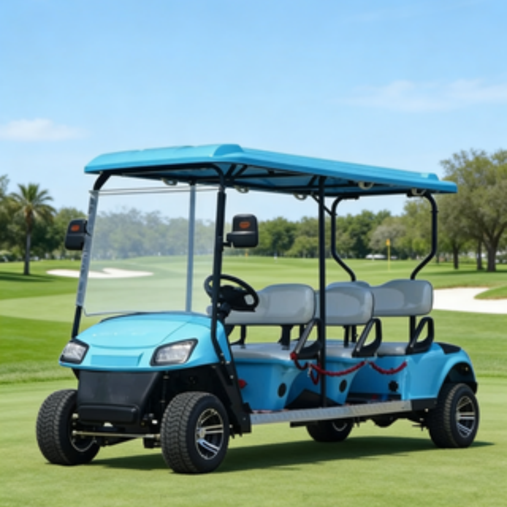 Classic Golf Cart Reinforced Body for Industrial Park Campus Daily Goods Delivery Staff Shuttle and Multifunctional Use