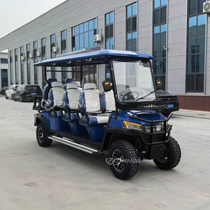 Best Price Golf Buggy Electric Blue Golf Cart 8 Seats Customization Electric Utility Miniature Golf Cart
