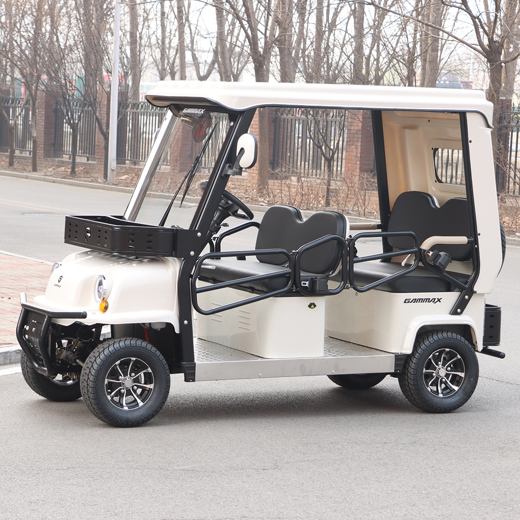 F160 4 Seater Electric Sightseeing Vehicle Golf Cart 30-35km/h with Roof for Parks Hotels Campuses and Resorts