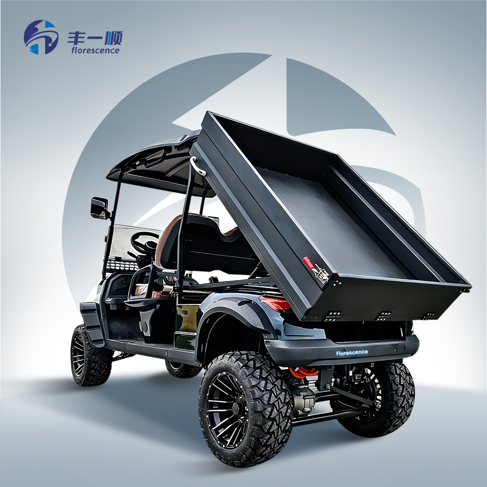 Stable Low Speed Utility Golf Cart With Cargo for Industrial Campus and Factory Logistics
