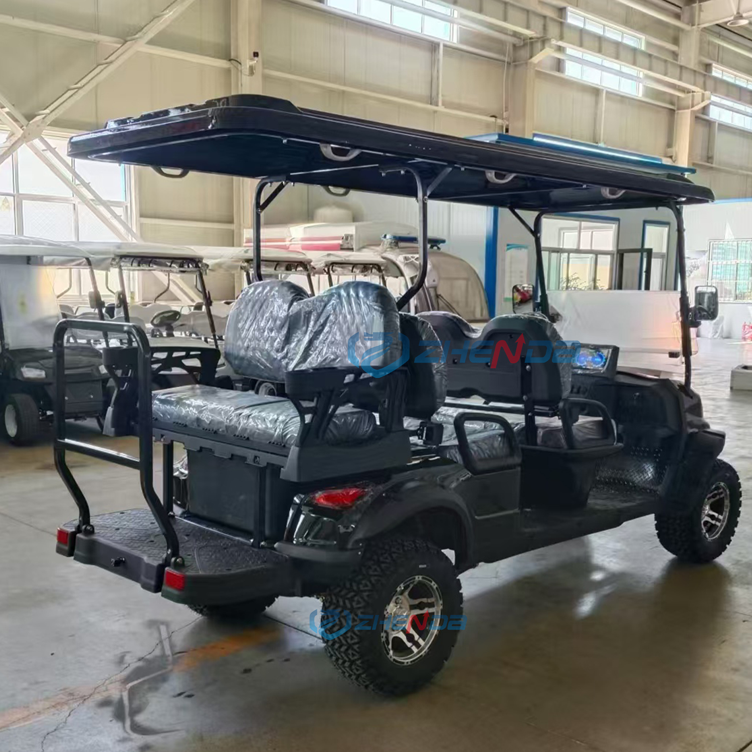 Custom 6 Seater Golf1 Cart 72/48V Commercial Electric Golf Buggy for Resort Hotel, Airport
