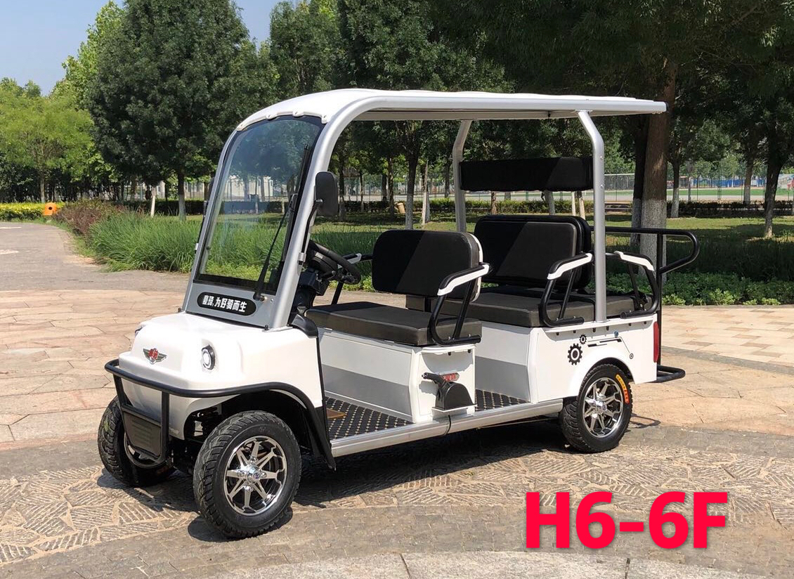 6 Passenger Electric Golf Cart Red Color Mini Electric Club Airport Electric Golf Cart