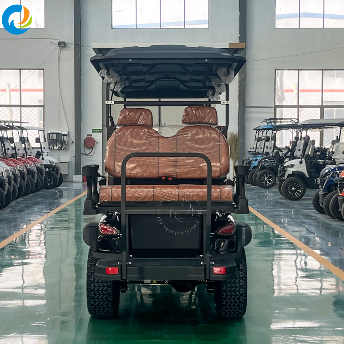 6-Seater Off-Road Electric Sightseeing Golf Buggy 48V Steel Ride-On Vehicle Cart for Airport Sale