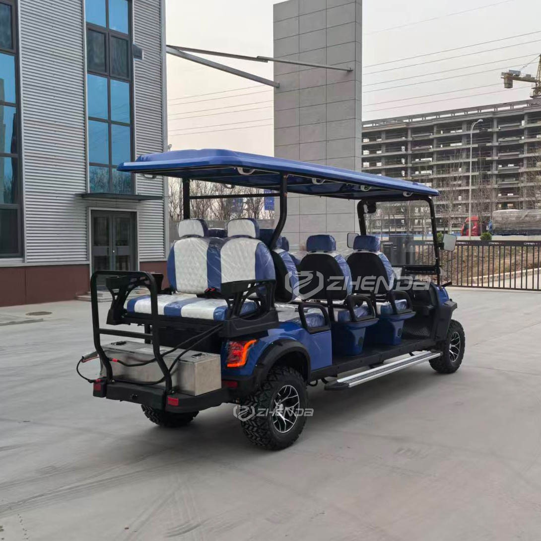 Best Price Golf Buggy Electric Blue Golf Cart 8 Seats Customization Electric Utility Miniature Golf Cart