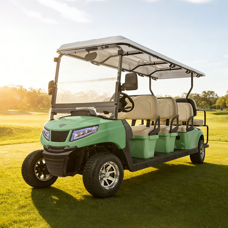 Wuxi Secolo Street Legal 6+2 Seats Electric Golf Cart for Community Transportation