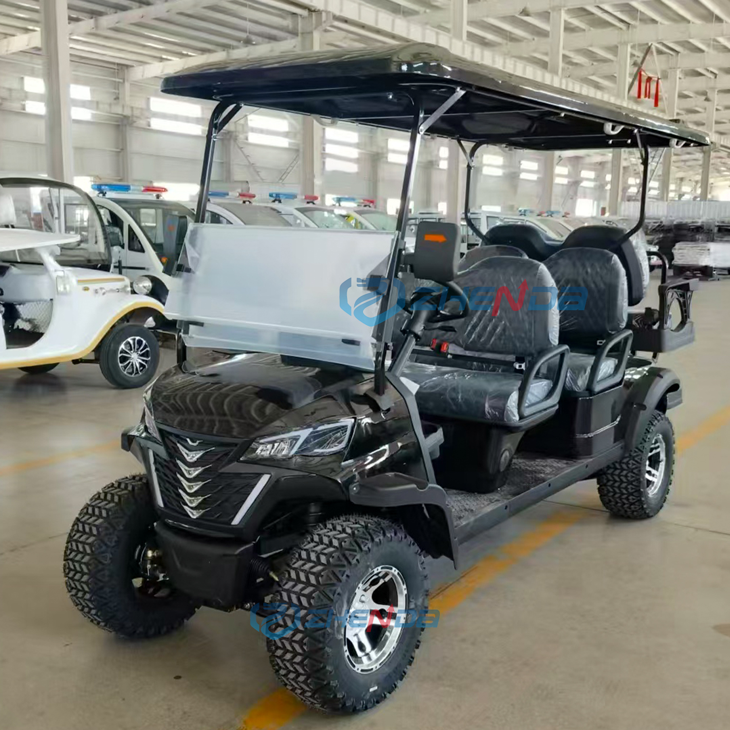 Custom 6 Seater Golf1 Cart 72/48V Commercial Electric Golf Buggy for Resort Hotel, Airport